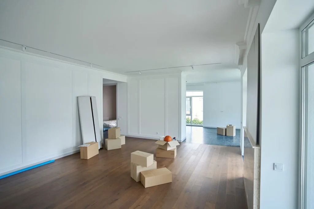 Current image: Professional moving crew loading a truck during a last-minute residential move in Edmonton